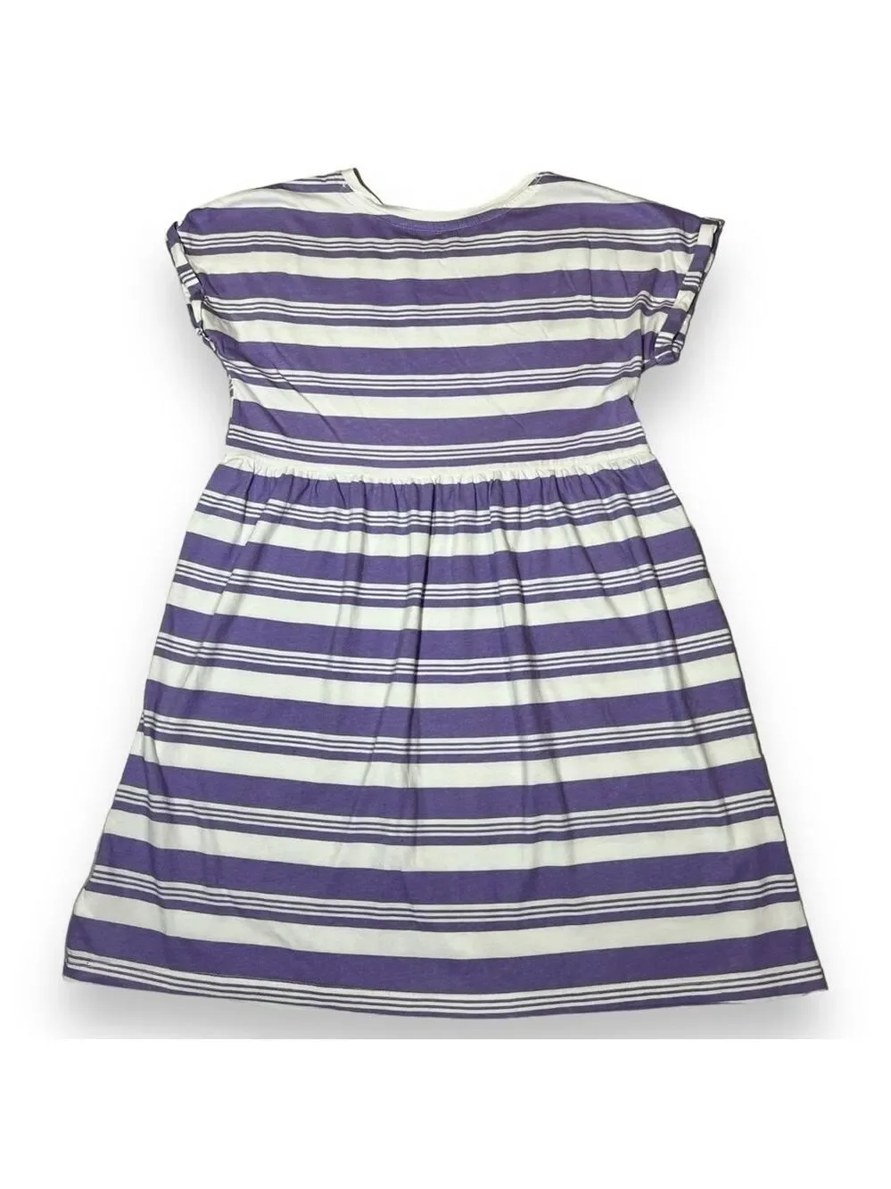 Gap Girl’s Slub Jersey Dress Violet Tulip Stripe Size XL (12)